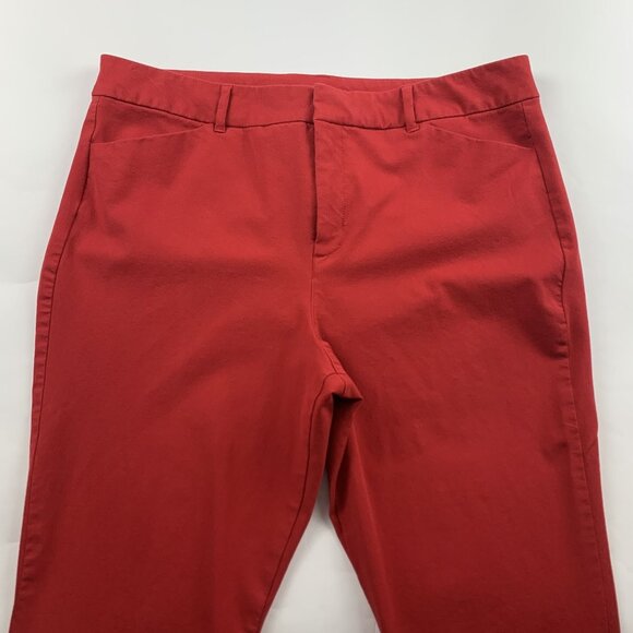 Old Navy Robbie Red Stretch Canvas High Rise Skinny Pixie Pant 16 - Picture 2 of 6